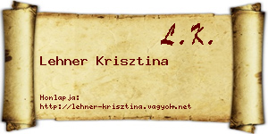 Lehner Krisztina névjegykártya